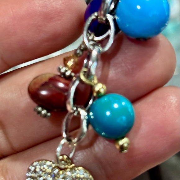 Charming bag charm with Heart Pendant handmade purse charm, zipper charm - Picture 4 of 9